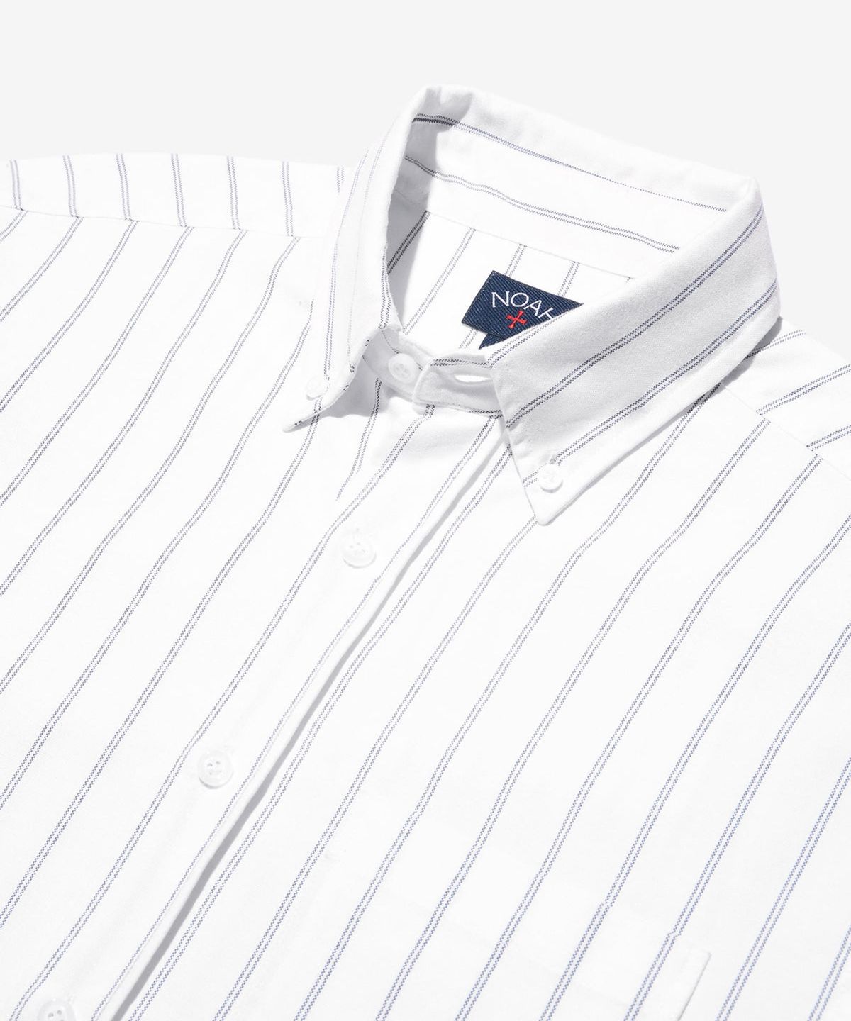 노아(NOAH) (U) 클래식 옥스포드 셔츠 화이트 로얄 CLASSIC OXFORD SHIRT WHITE / ROYAL BLUE STRIPE