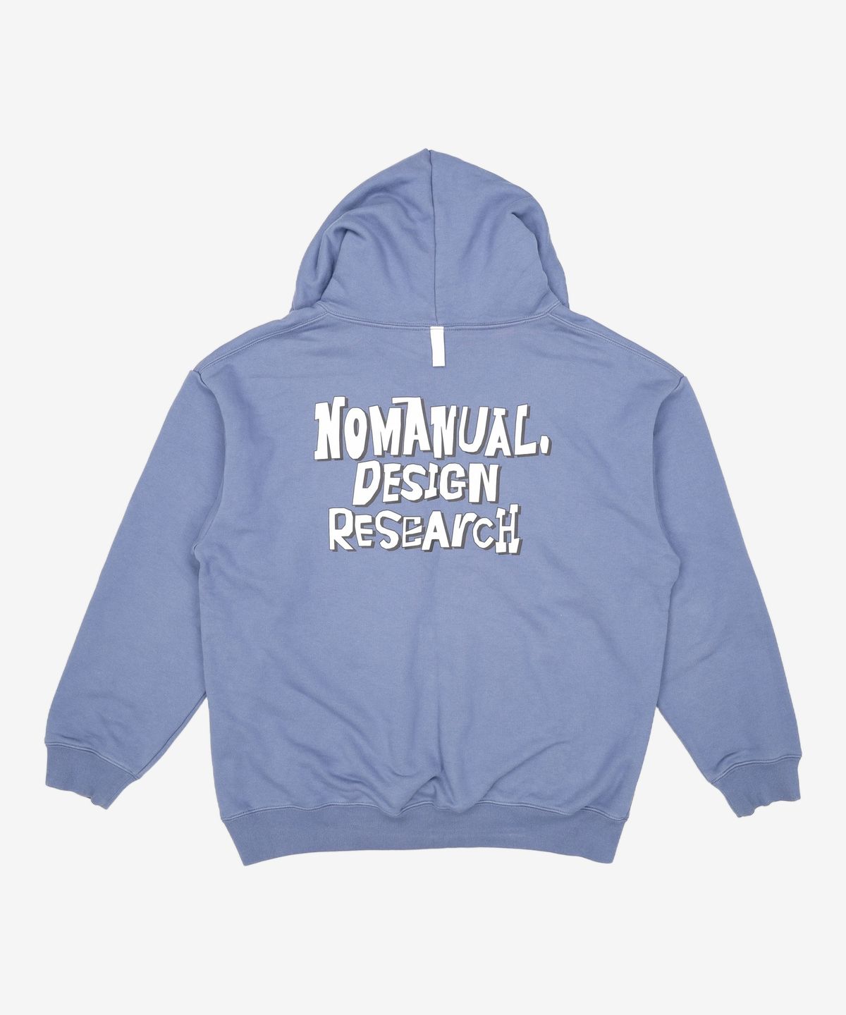 노매뉴얼(NOMANUAL) DOODLE LOGO HOODIE - LIGHT NAVY 105