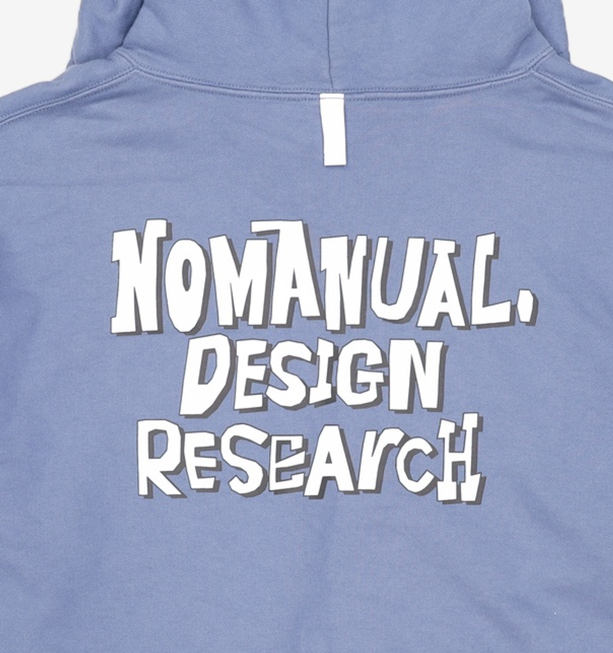 노매뉴얼(NOMANUAL) DOODLE LOGO HOODIE - LIGHT NAVY 105
