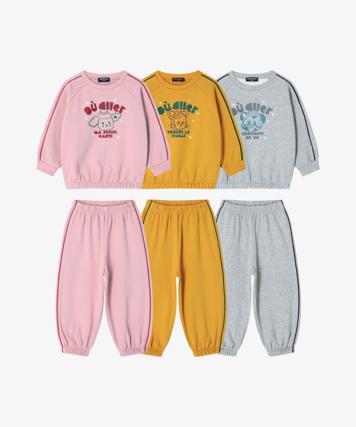 로토토베베(ROTOTOBEBE) 쭈리 파이핑 리뉴얼 셋업 (3 color)