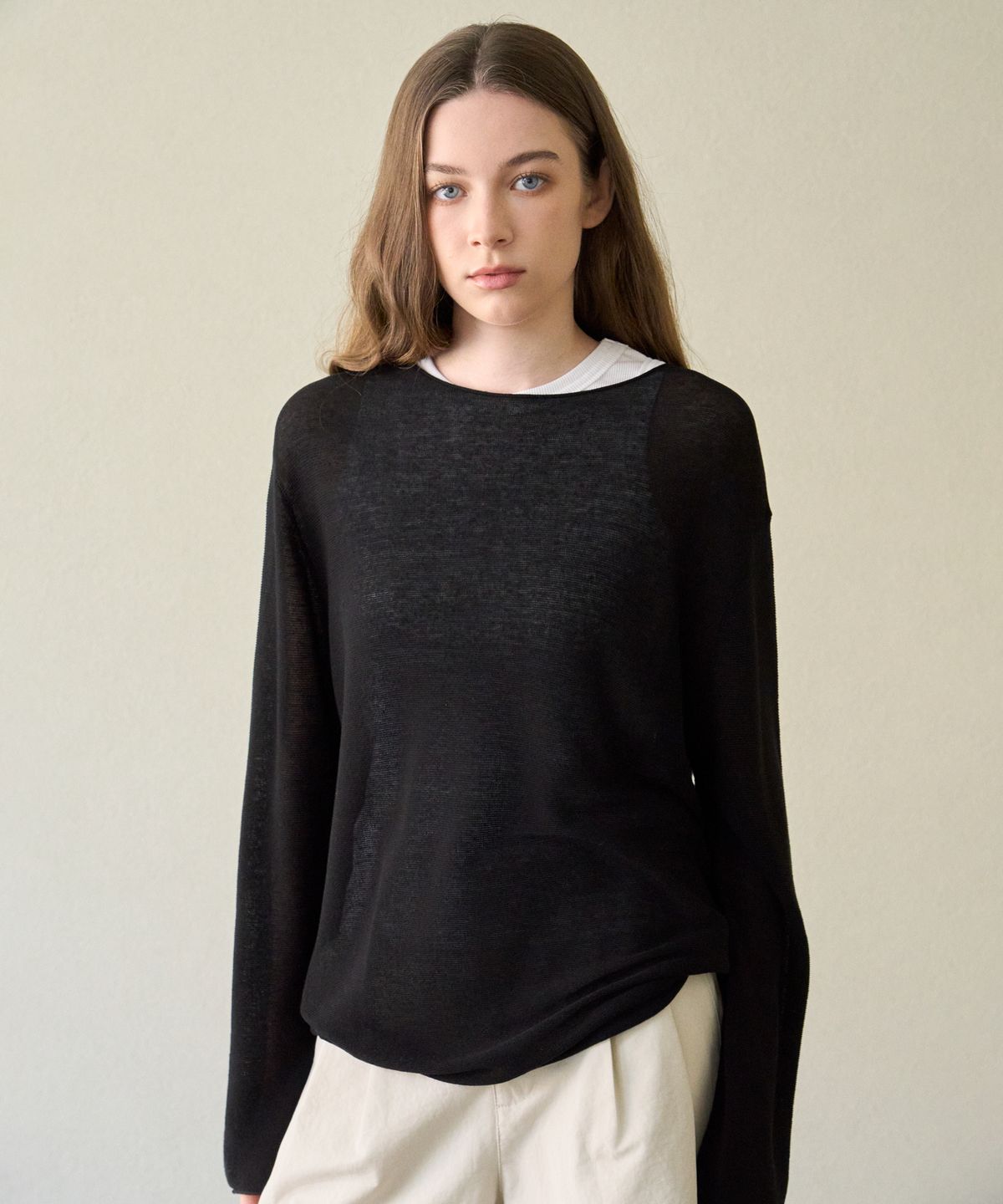 엘리오티(ELLIOTI) Romy Sheer Layer Knit_4Color
