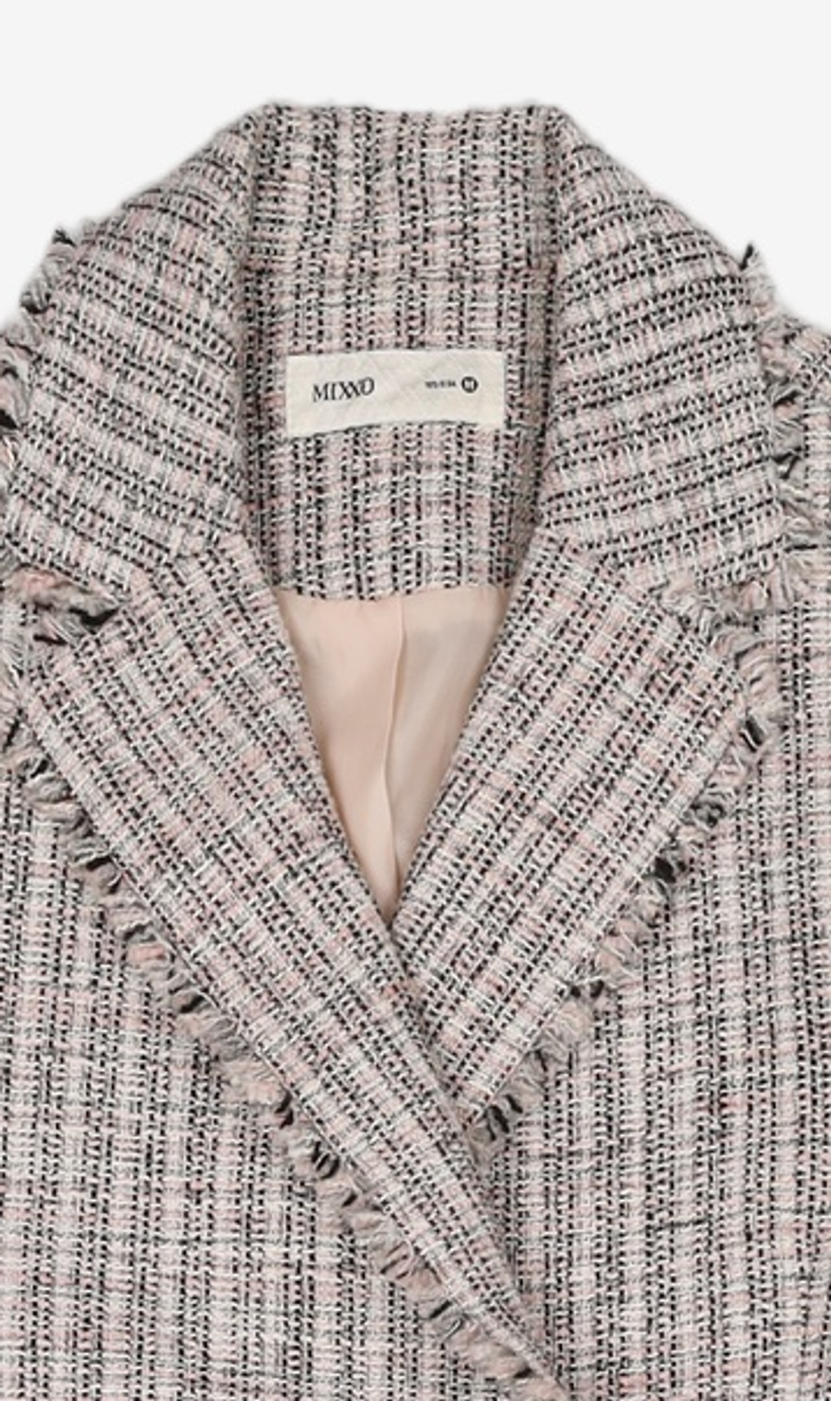 미쏘(MIXXO) 슬림핏 테일러드 트위드 롱자켓 MIWJK9224B M