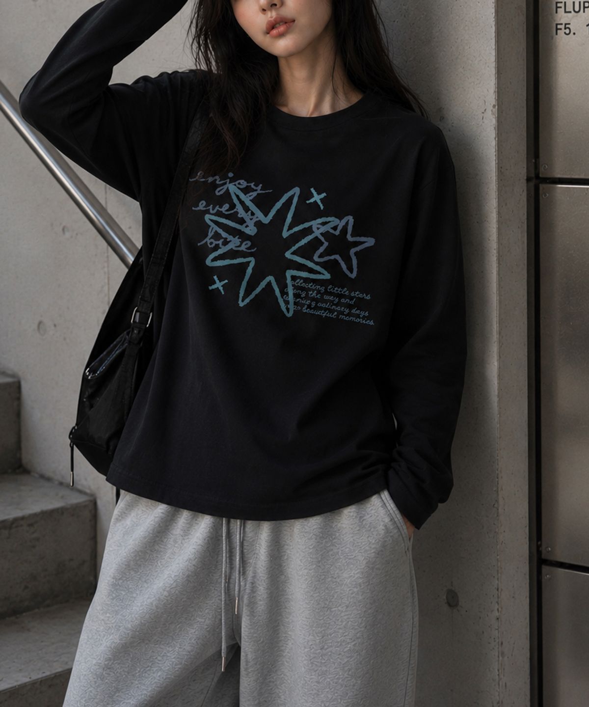도톤(DOTON) SKETCH STAR LONG SLEEVE (Grey)