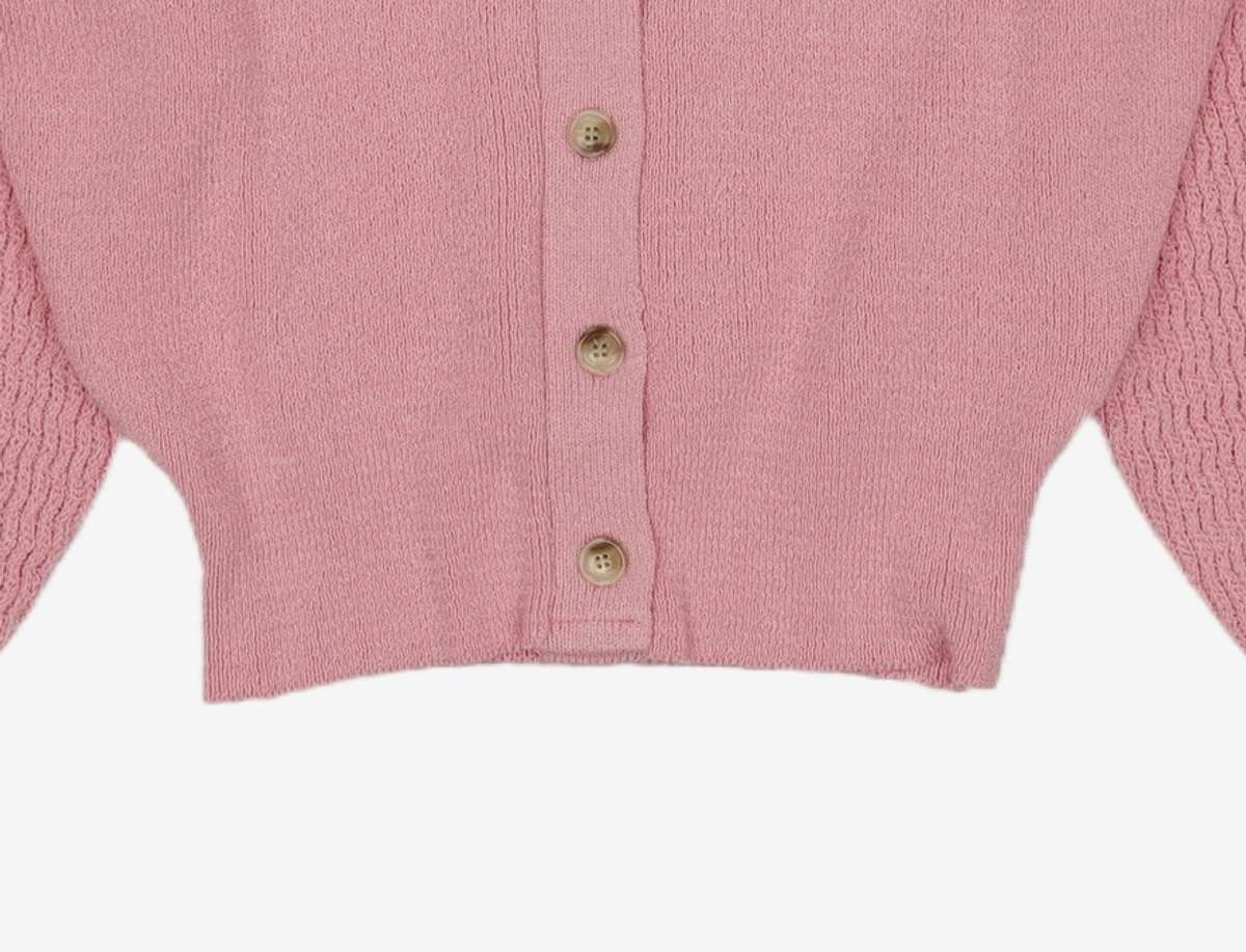 논로컬(NONLOCAL) See-Through Sleeves Cardigan 3 Color FREE