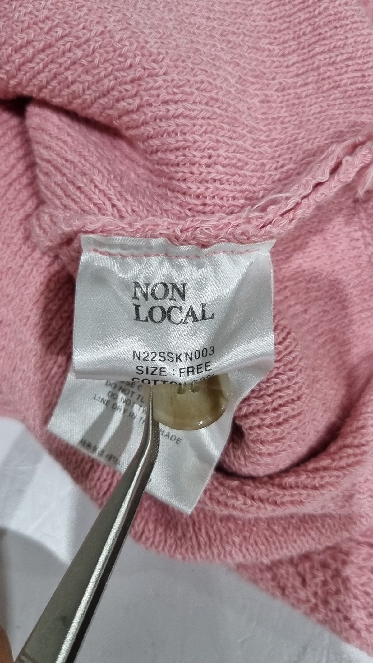 논로컬(NONLOCAL) See-Through Sleeves Cardigan 3 Color FREE