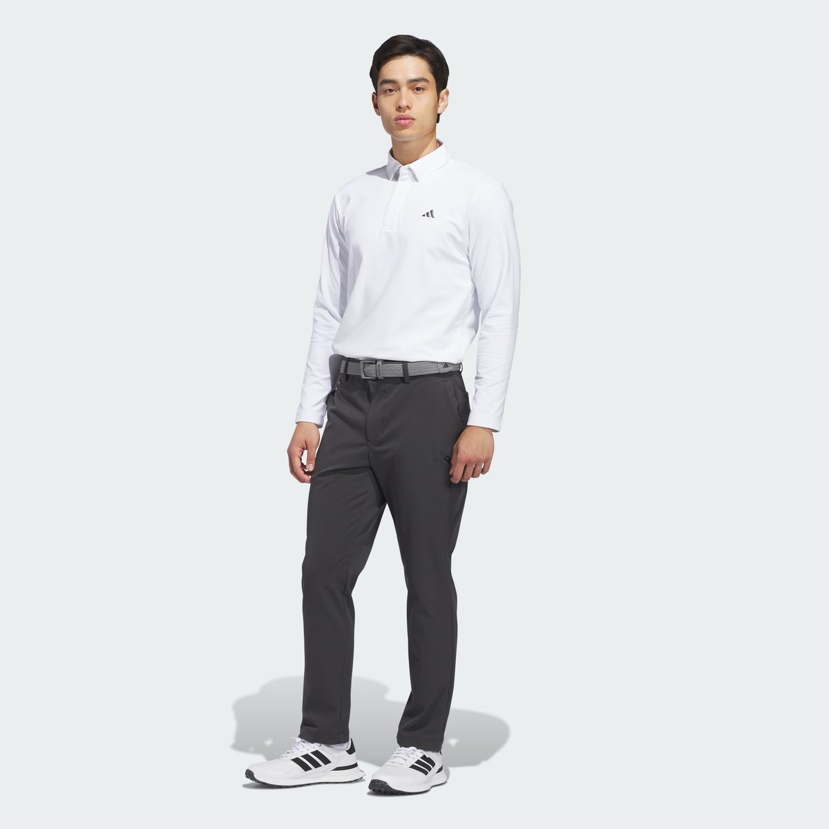 아디다스 골프(ADIDAS GOLF) 브러쉬드 롱 슬리브 폴로 셔츠 KF9746