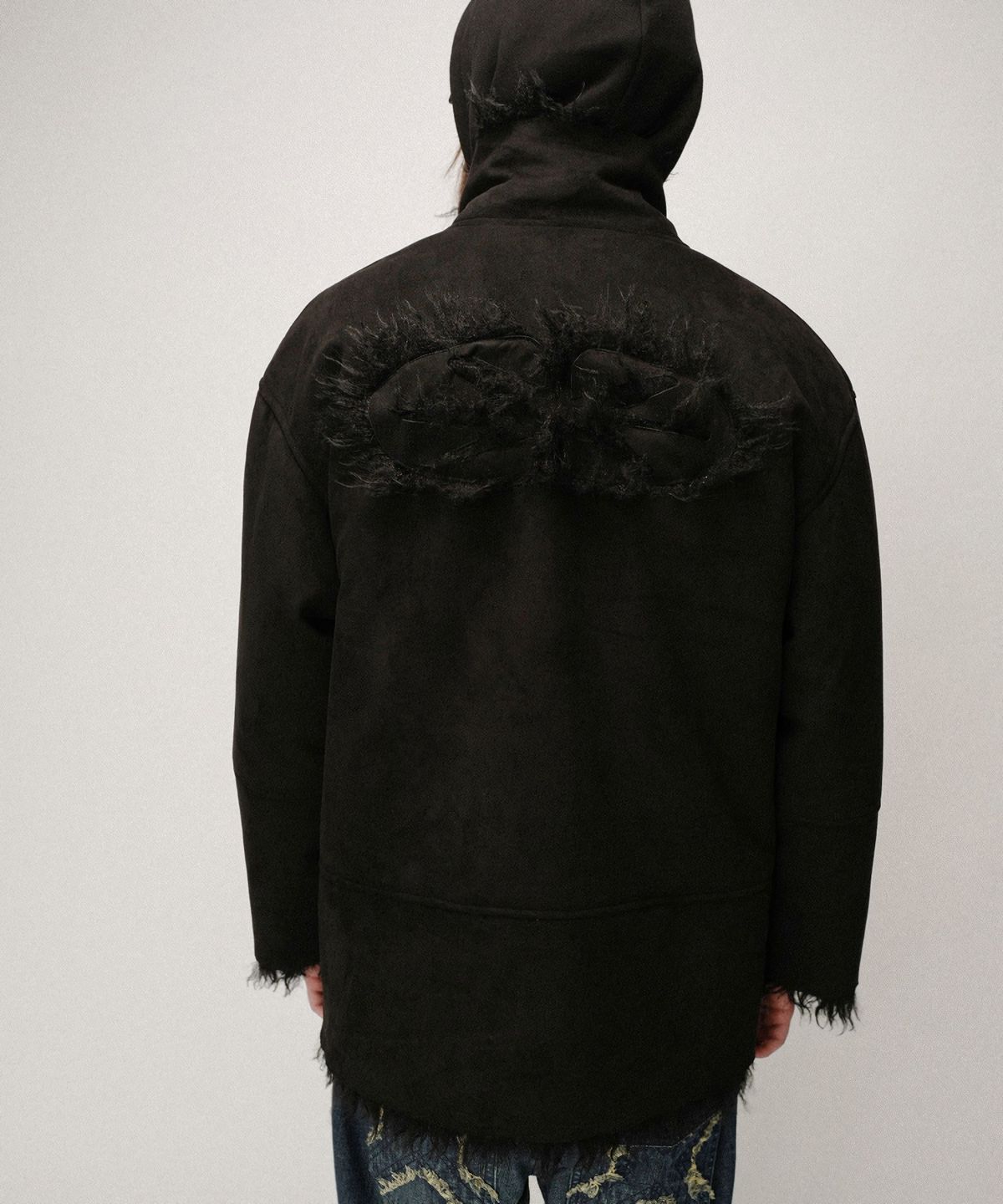 이알티알(ERTR) Reversible Shearling Fur Jacket Black