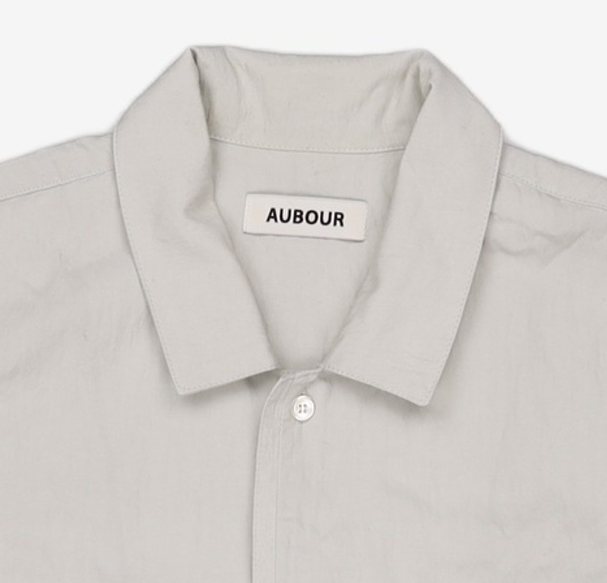 아우브아워(AUBOUR) wrinkled lapel shirts (ivory) FREE