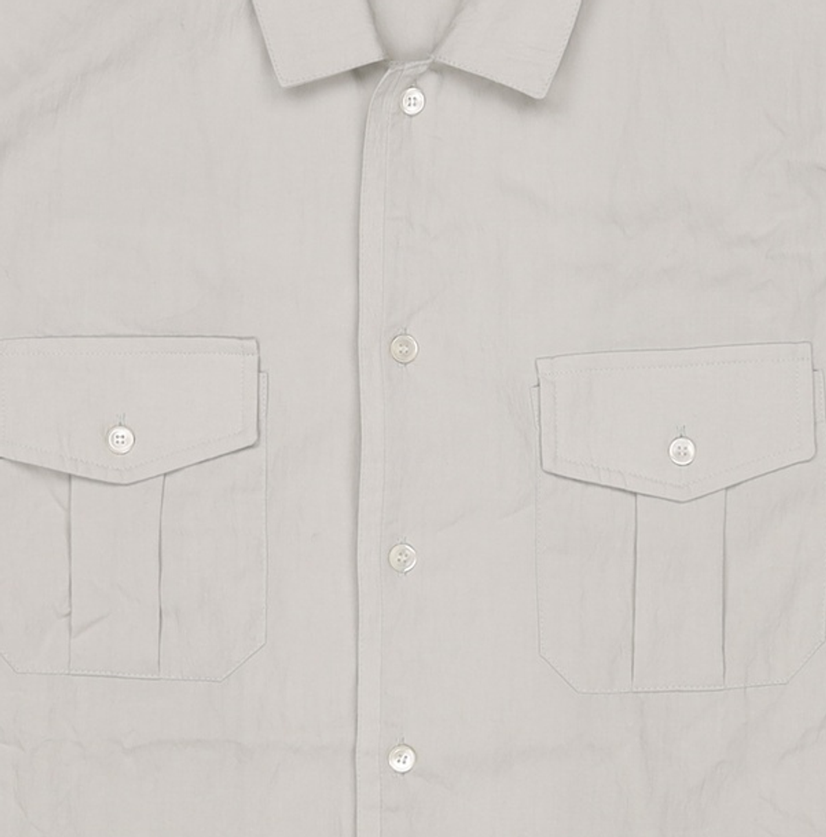 아우브아워(AUBOUR) wrinkled lapel shirts (ivory) FREE