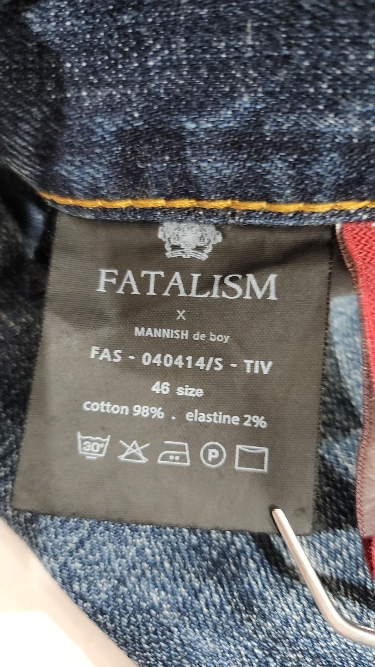 페이탈리즘(FATALISM) 청/데님 팬츠 46