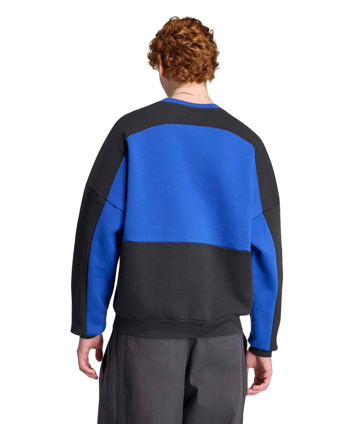 아디다스(ADIDAS) 뮌헨 93 크루 넥 스웨트셔츠 - 블랙:로얄블루 / KR9709