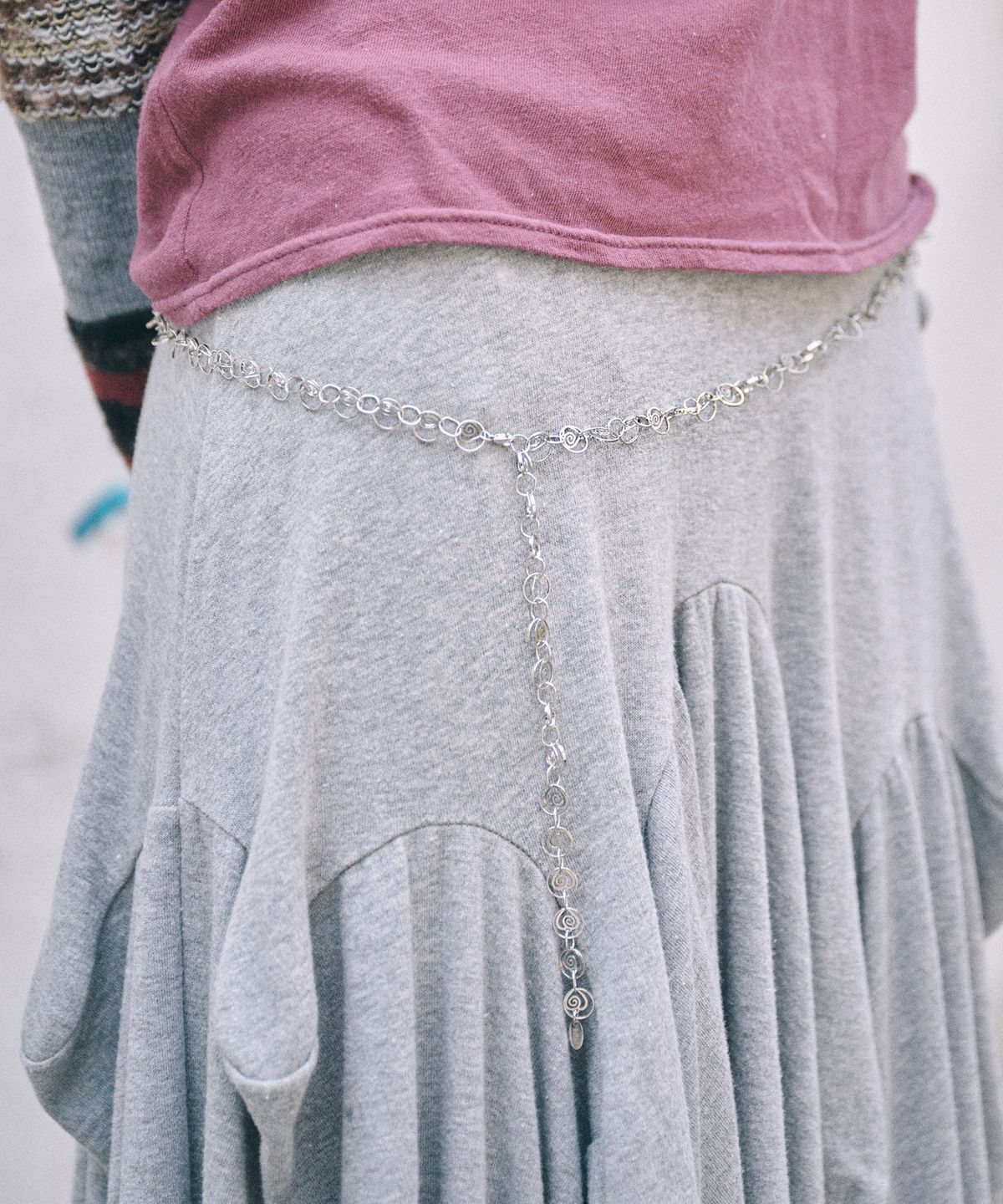 키이비(KIIBI) vintage heart chain belt silver