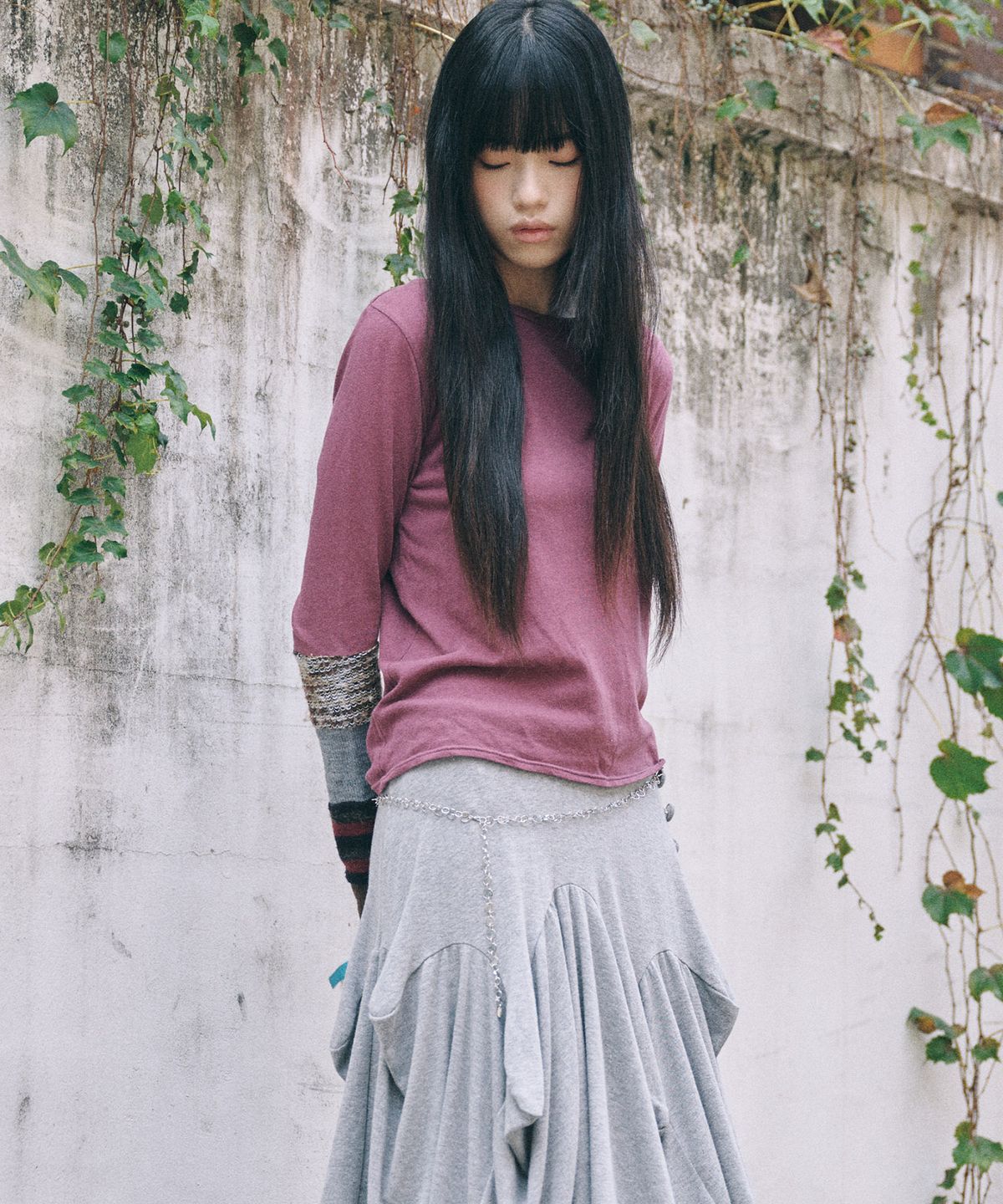 키이비(KIIBI) vintage heart chain belt silver