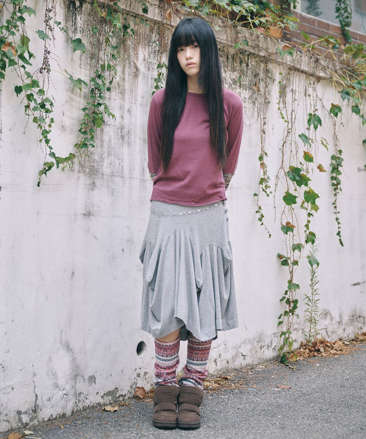 키이비(KIIBI) vintage heart chain belt silver