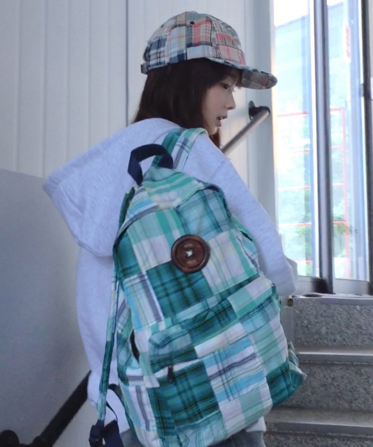 키이비(KIIBI) vintage patchwork backpack green
