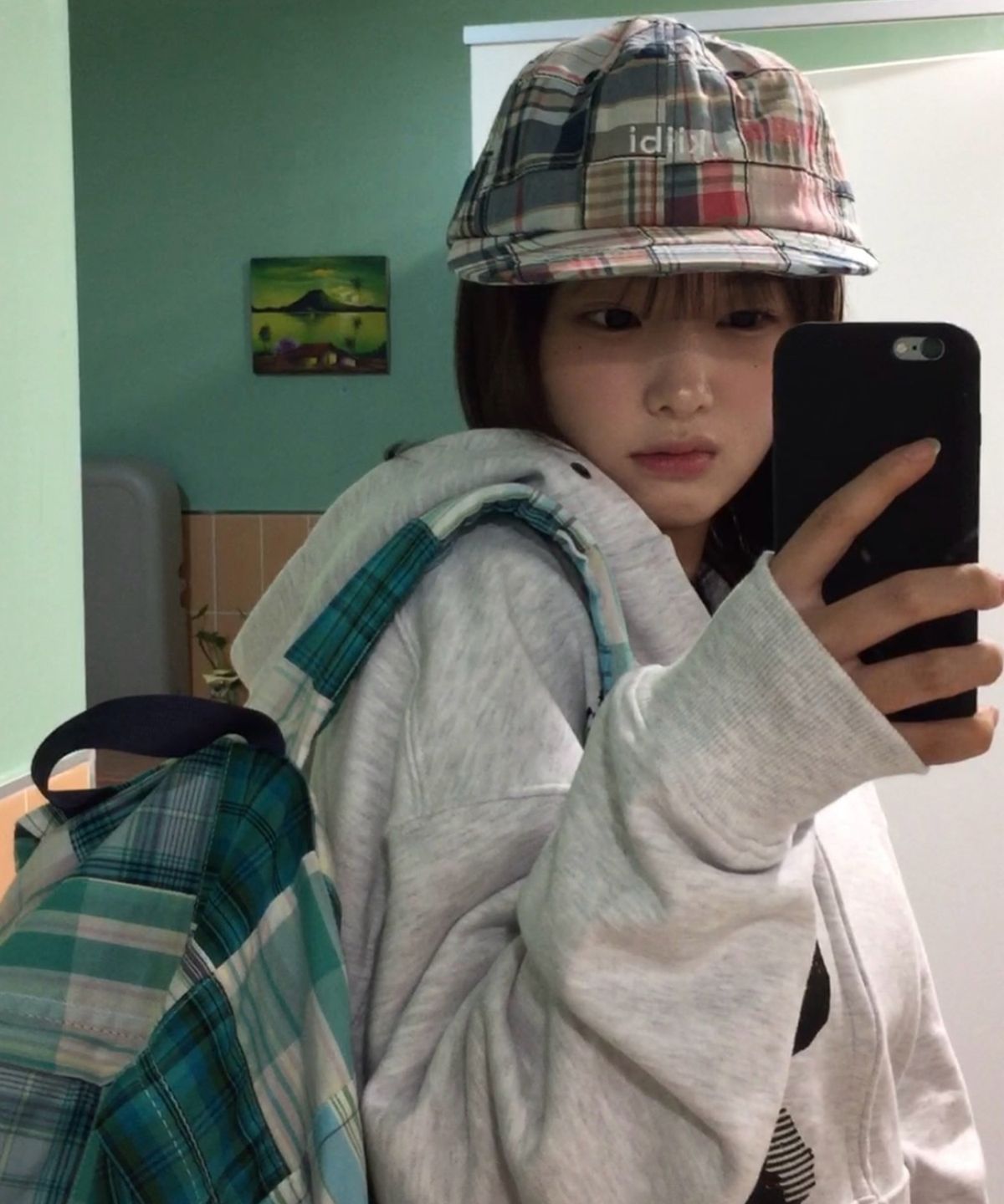 키이비(KIIBI) vintage patchwork backpack green