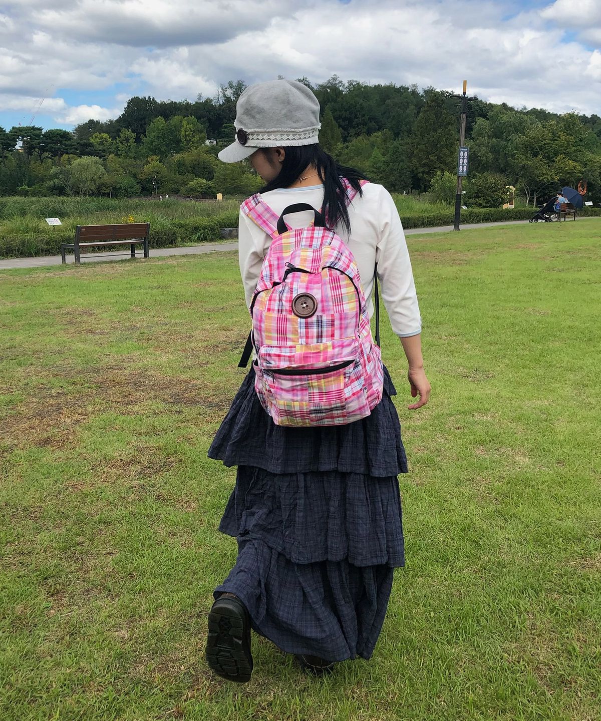 키이비(KIIBI) vintage patchwork backpack pink