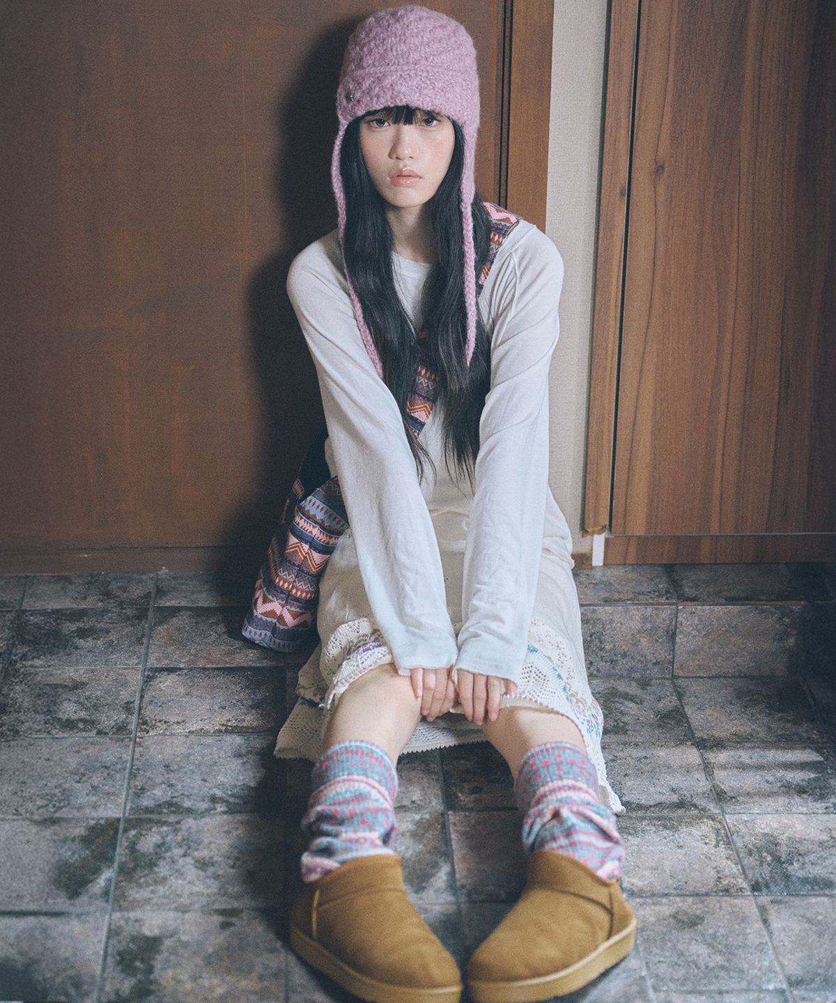 키이비(KIIBI) hippie button cross bag pink