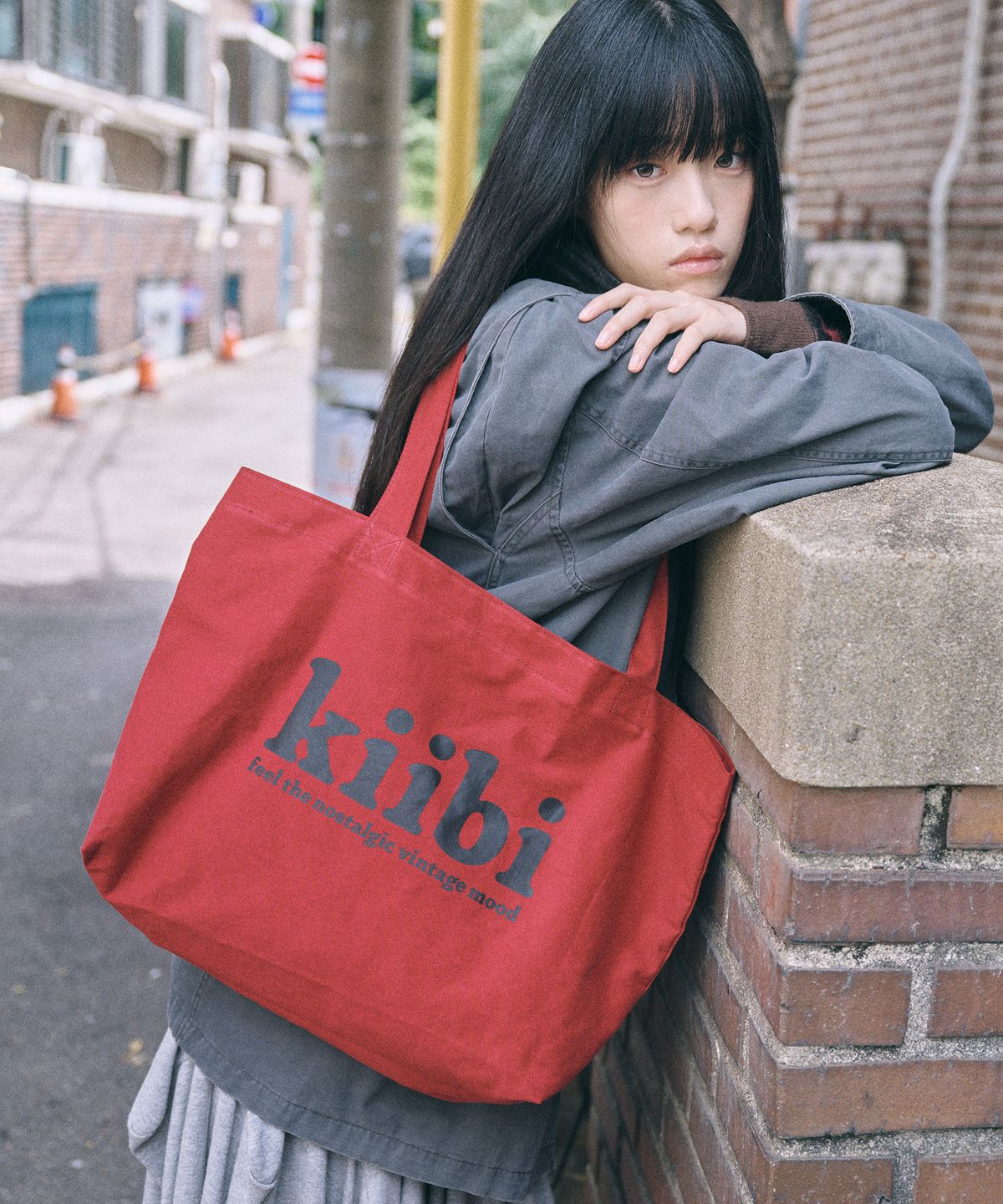 키이비(KIIBI) big pocket shoulder bag red