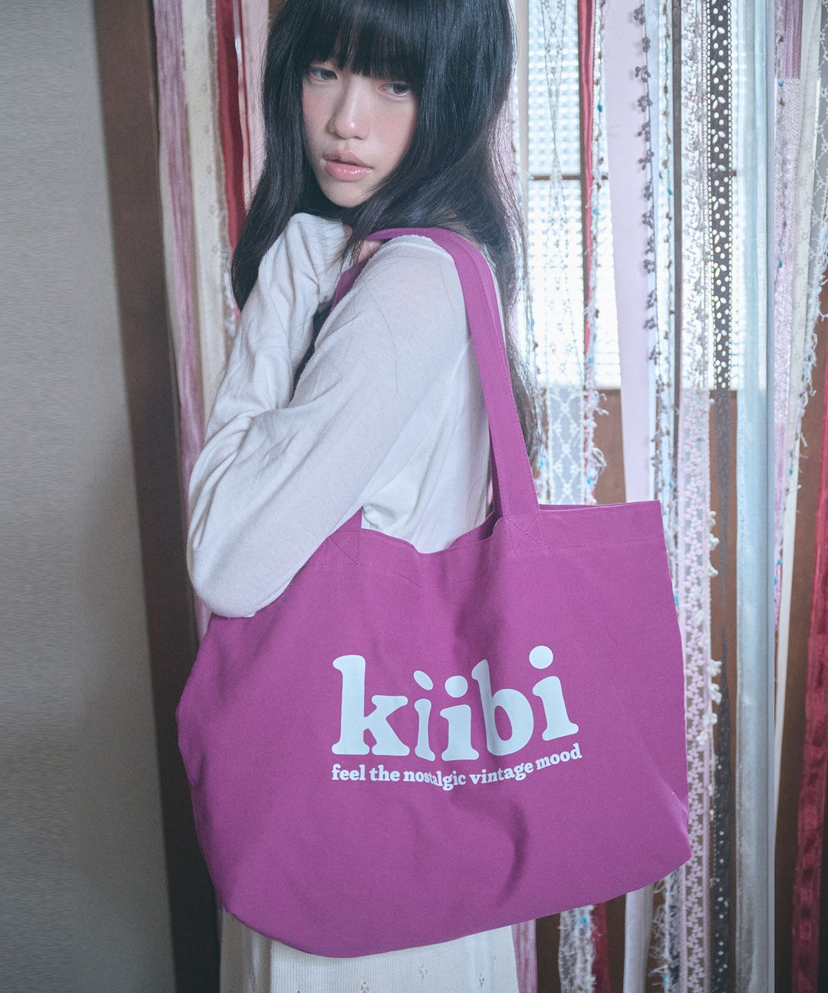키이비(KIIBI) big pocket shoulder bag purple