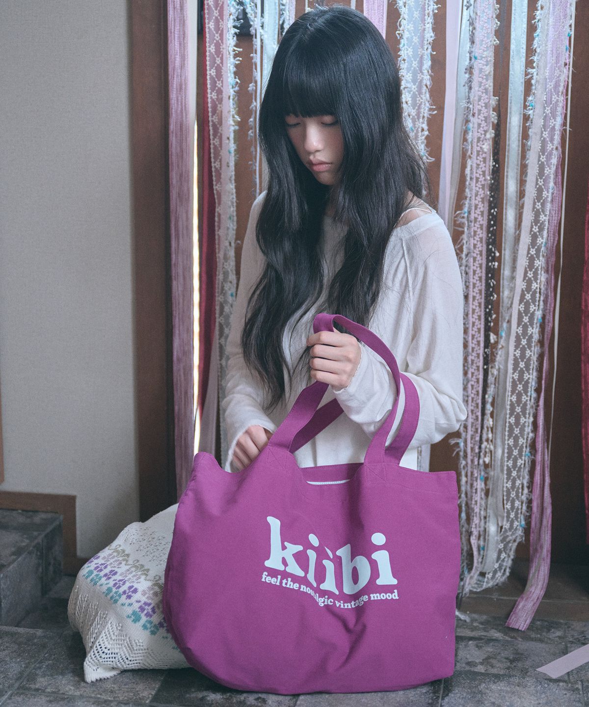 키이비(KIIBI) big pocket shoulder bag purple