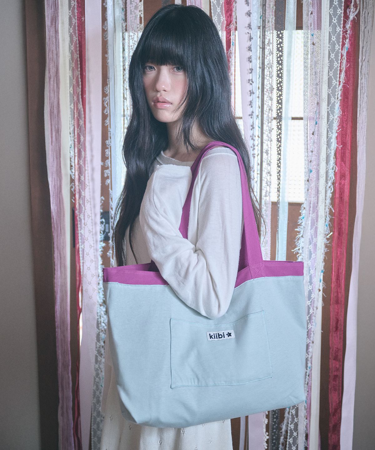 키이비(KIIBI) big pocket shoulder bag purple
