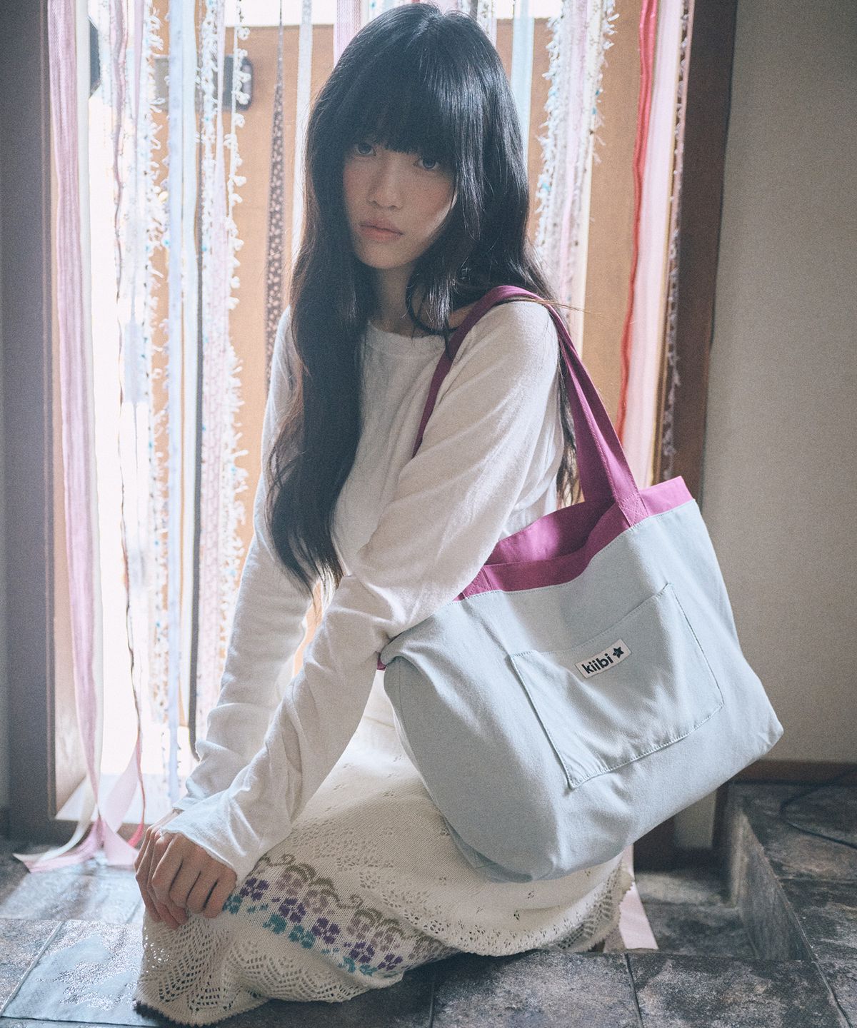키이비(KIIBI) big pocket shoulder bag purple