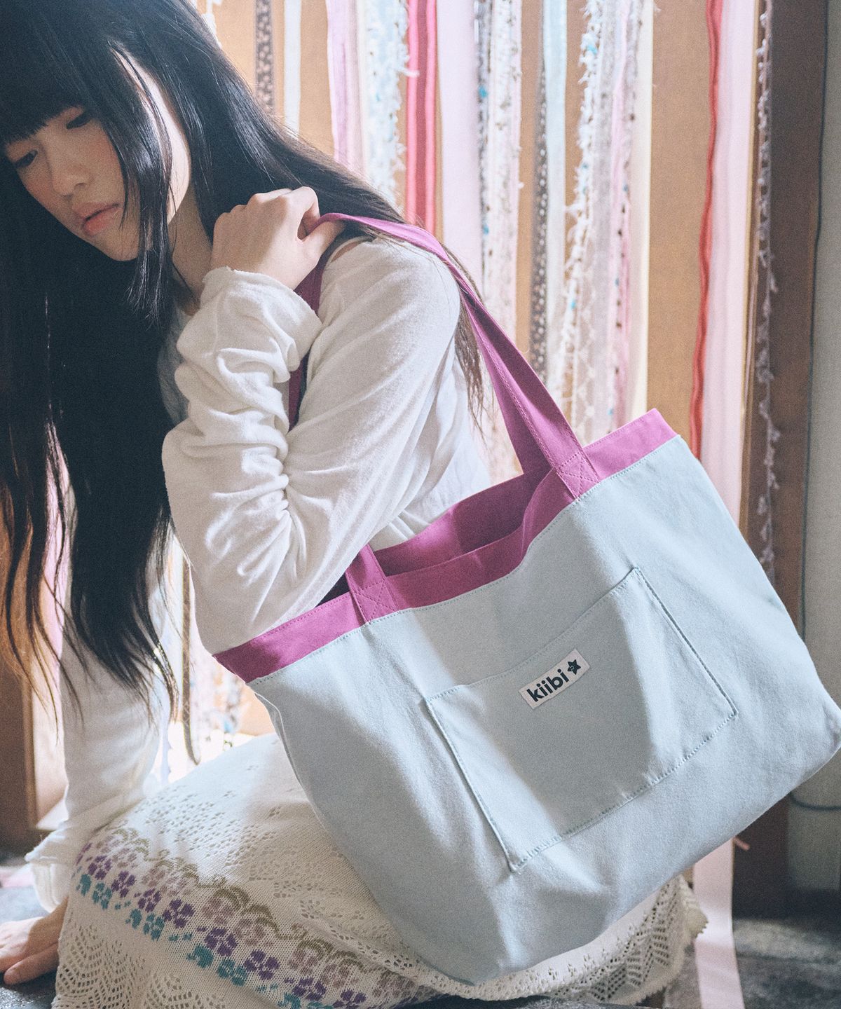 키이비(KIIBI) big pocket shoulder bag purple