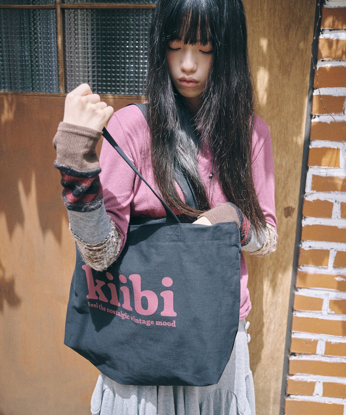 키이비(KIIBI) big pocket shoulder bag charcoal