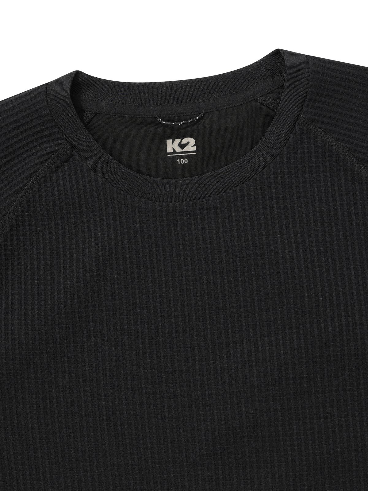 케이투(K2) FLYHIKE 테크 와플 라운드 티셔츠_Black