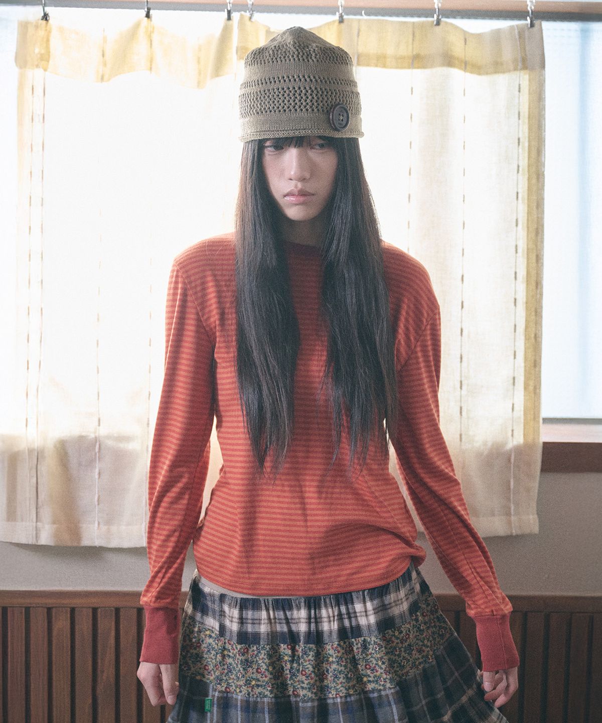 키이비(KIIBI) knit button beanie beige