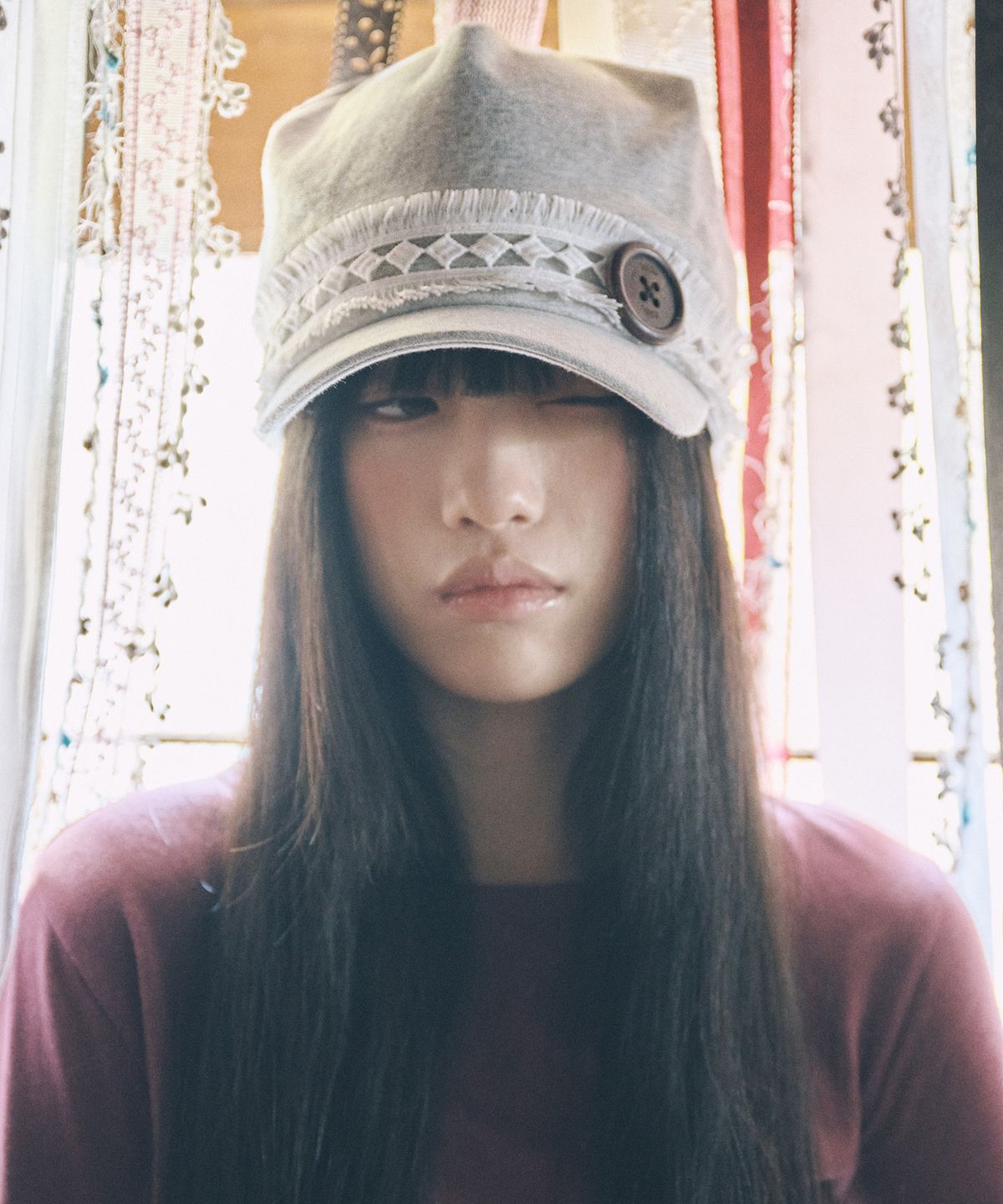 키이비(KIIBI) hippie button cap grey