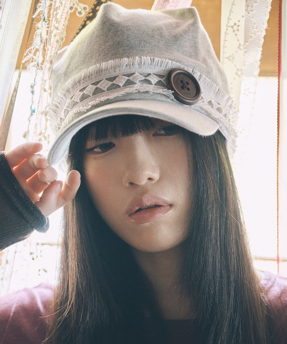 키이비(KIIBI) hippie button cap grey