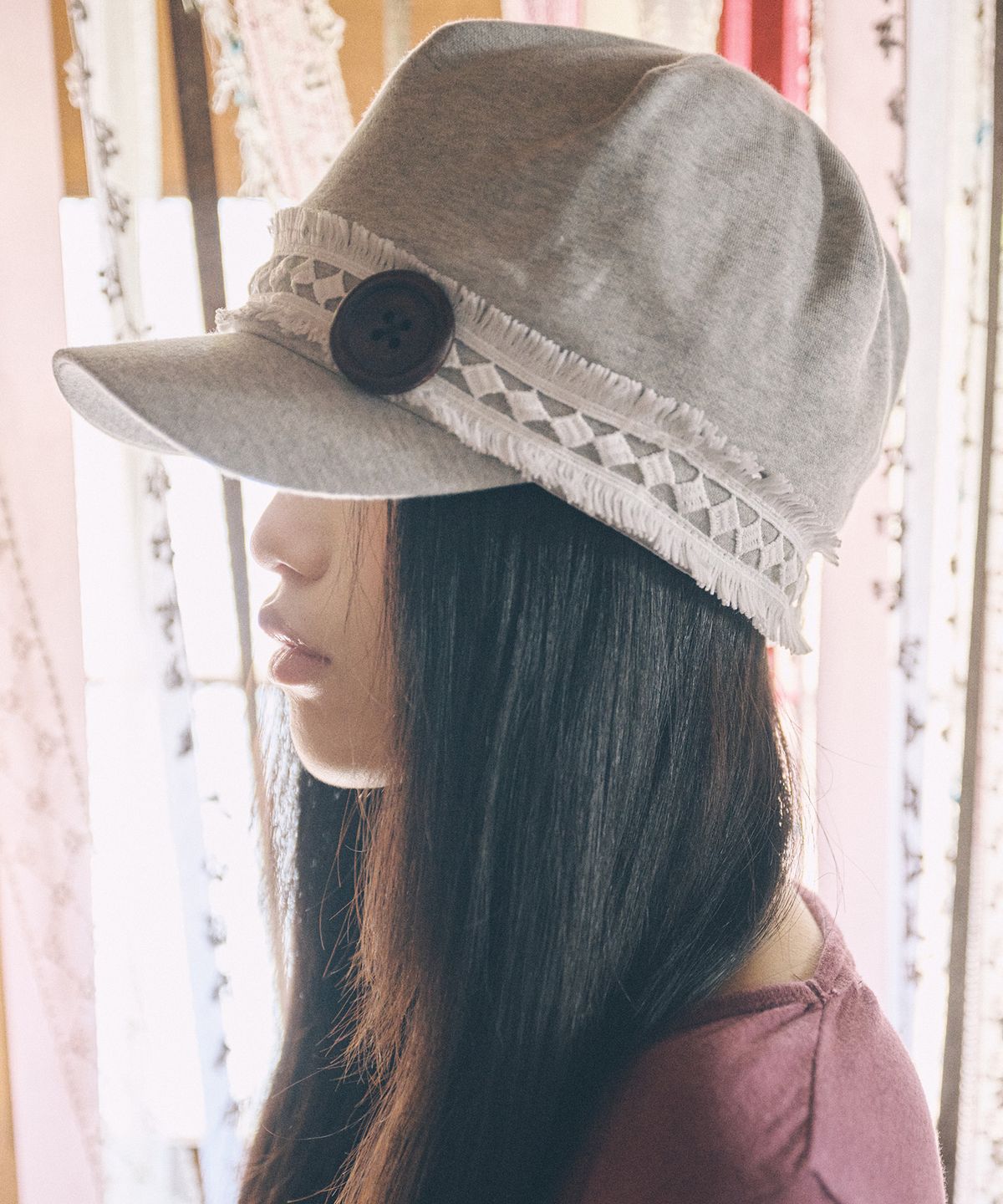 키이비(KIIBI) hippie button cap grey