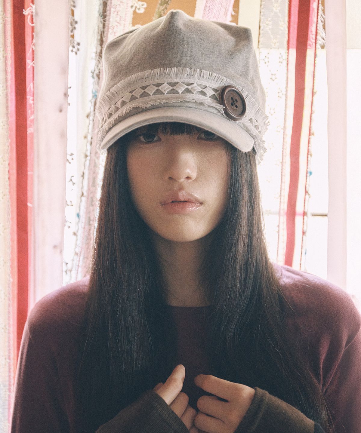 키이비(KIIBI) hippie button cap grey