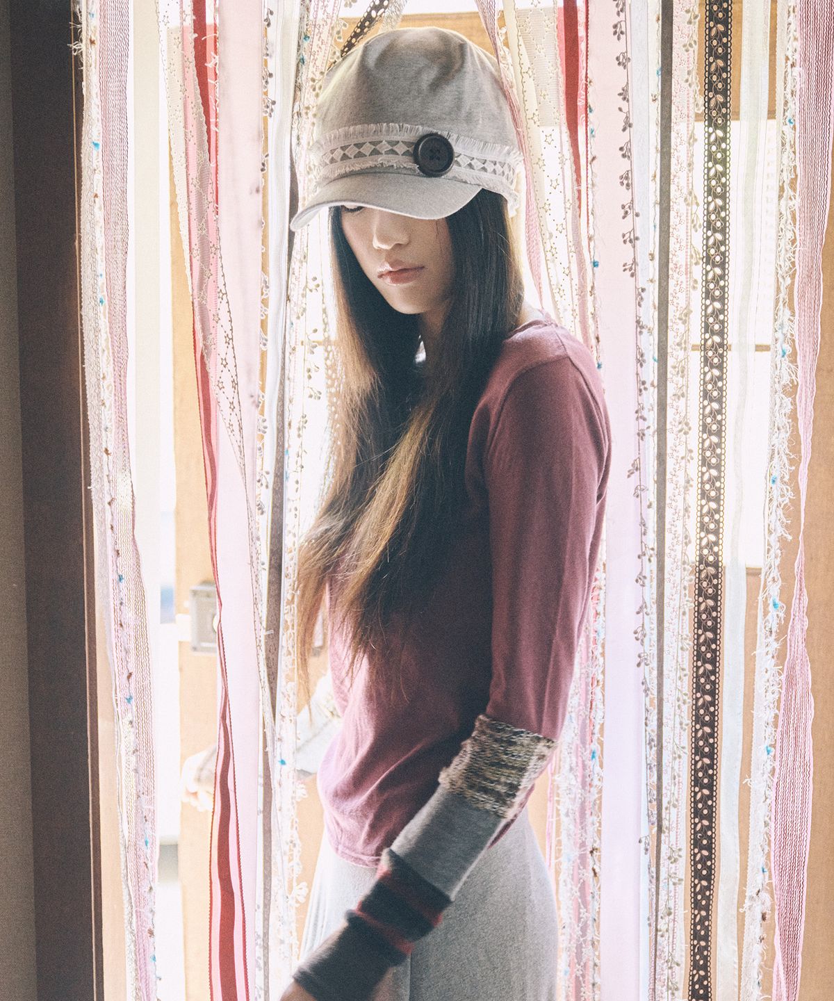 키이비(KIIBI) hippie button cap grey
