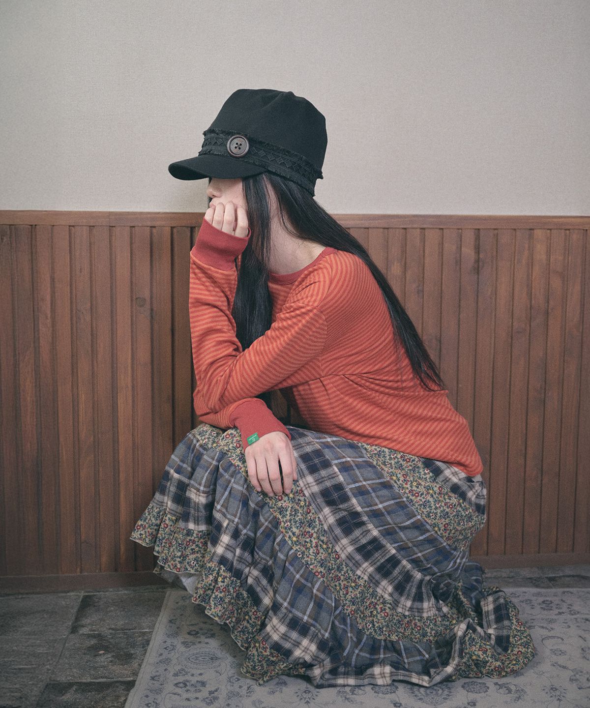 키이비(KIIBI) hippie button cap black