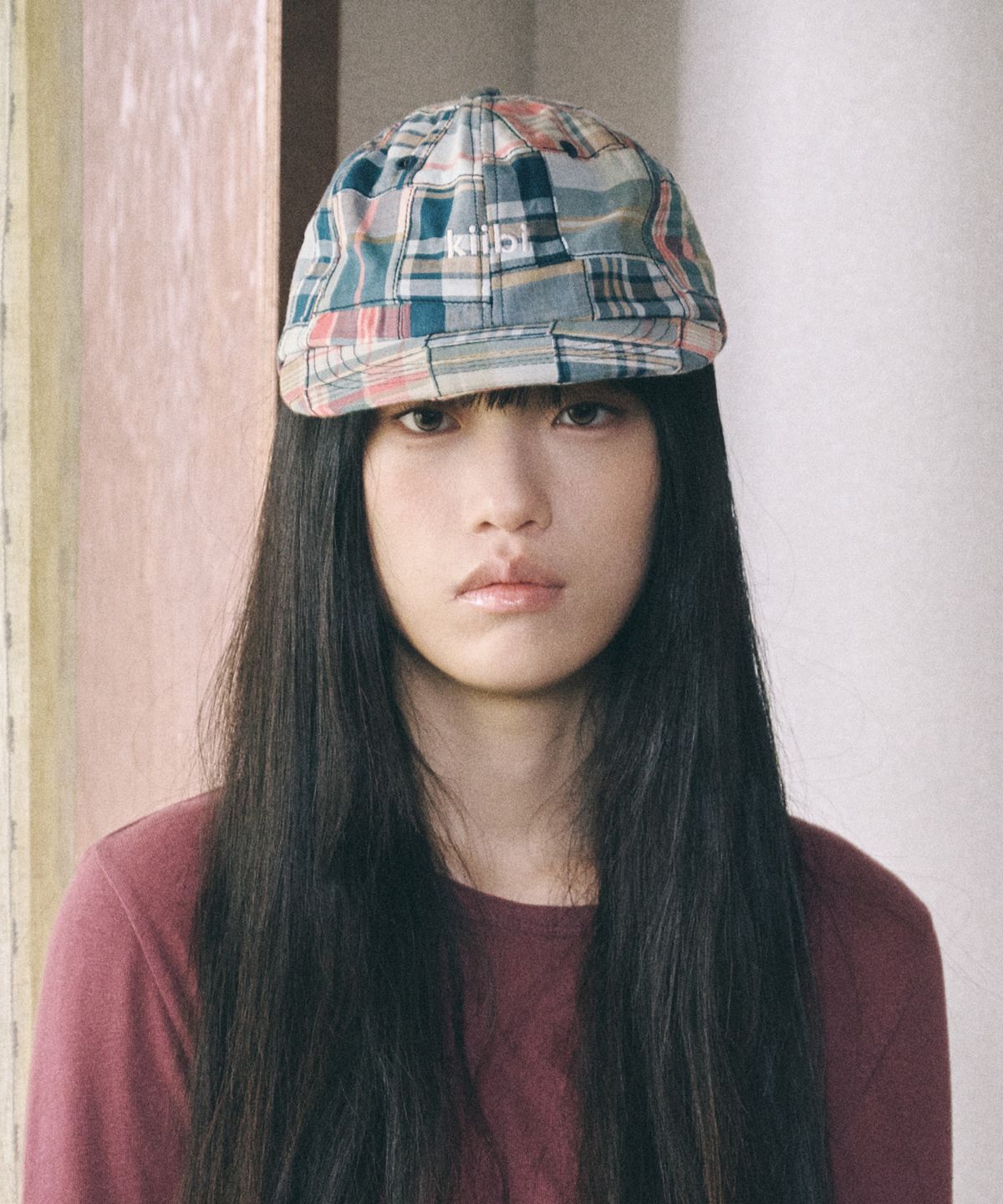 키이비(KIIBI) vintage patchwork cap green