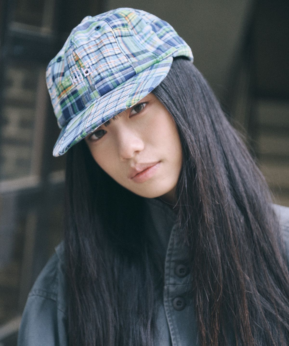 키이비(KIIBI) vintage patchwork cap blue