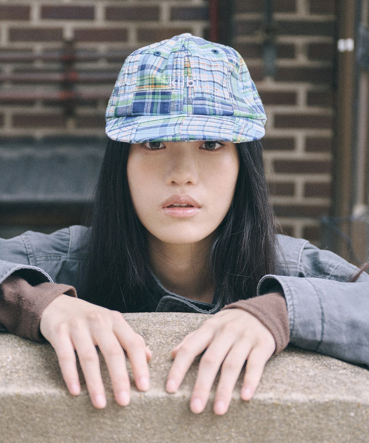 키이비(KIIBI) vintage patchwork cap blue