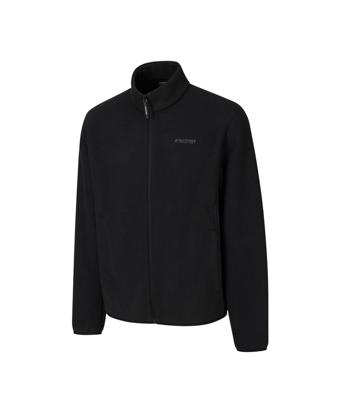 디스커버리 익스페디션(DISCOVERY EXPEDITION) 유니 자가드 하이넥 플리스 자켓 (BLACK)