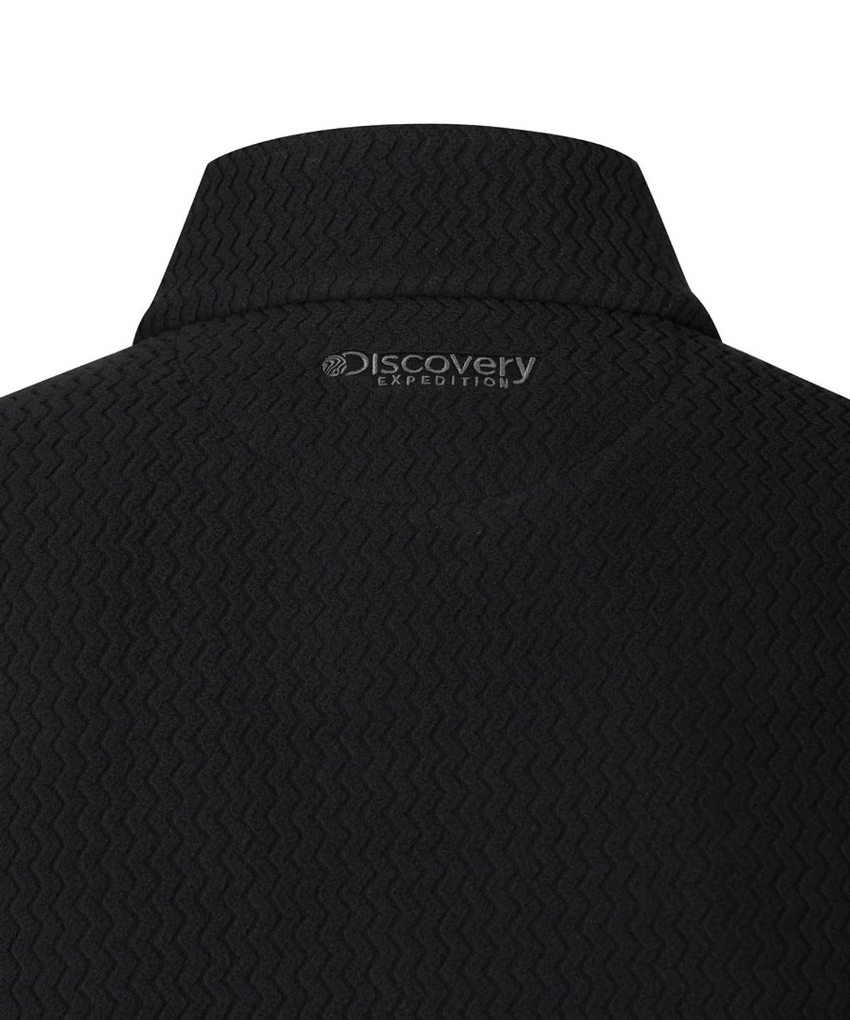 디스커버리 익스페디션(DISCOVERY EXPEDITION) 유니 자가드 하이넥 플리스 자켓 (BLACK)