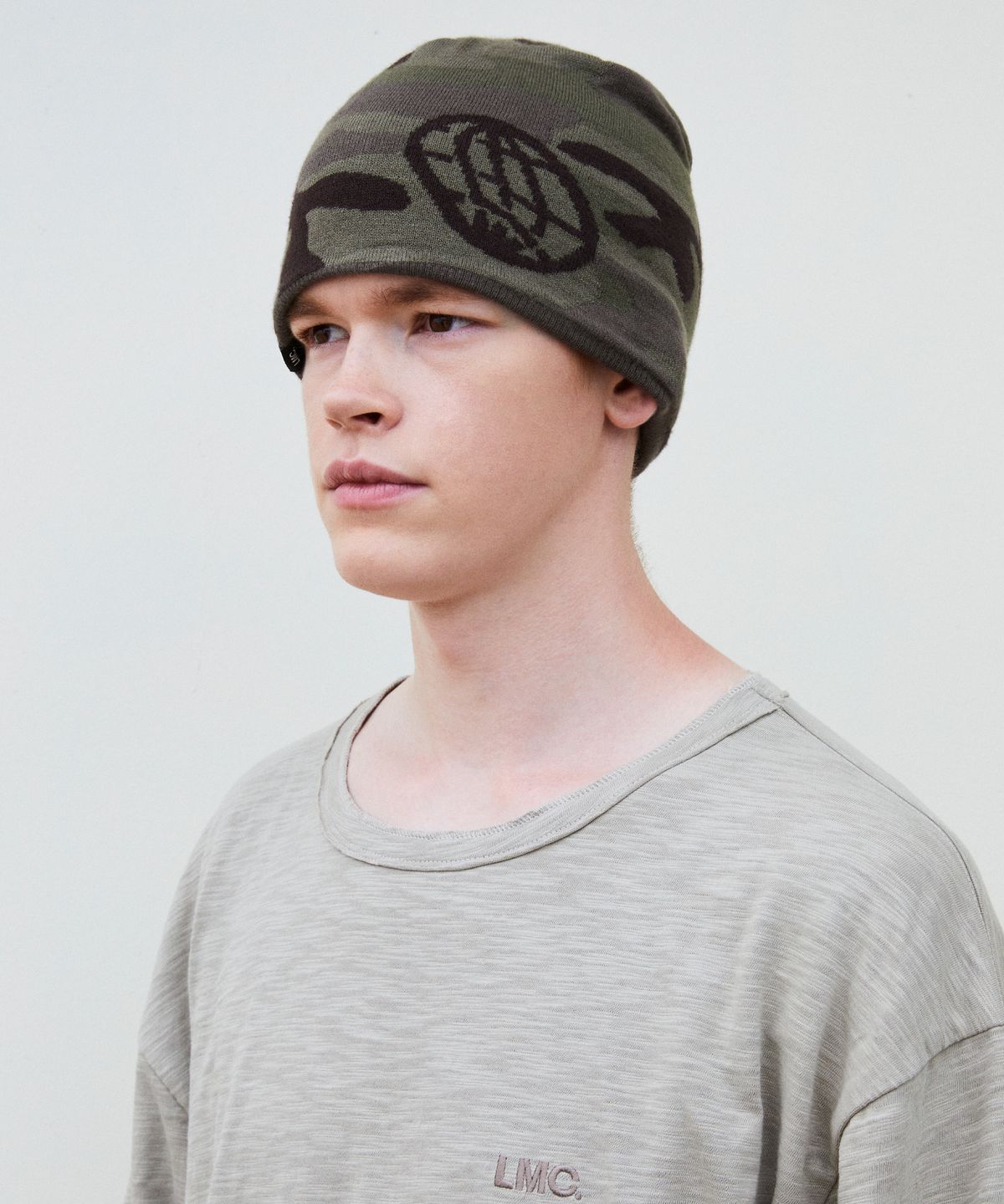 엘엠씨(LMC) WHEEL CAMO UNCUFFED BEANIE khaki