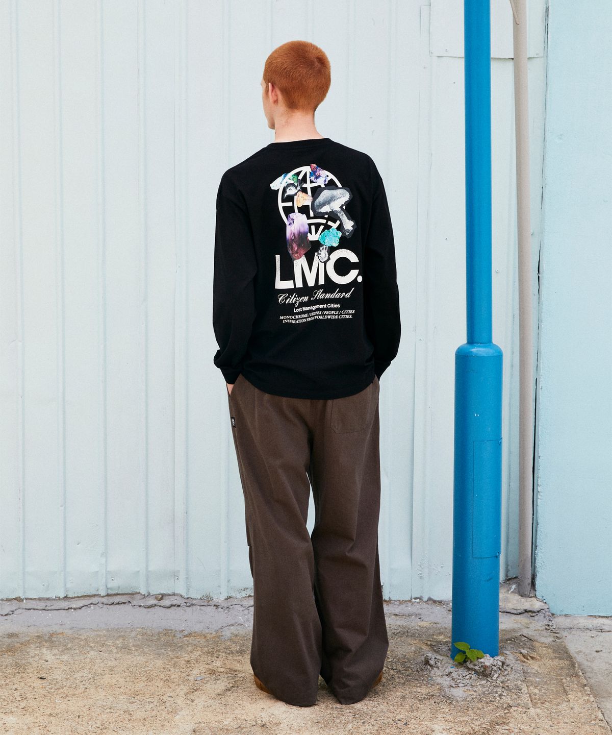 엘엠씨(LMC) STONE GLOBE LONG SLV TEE white