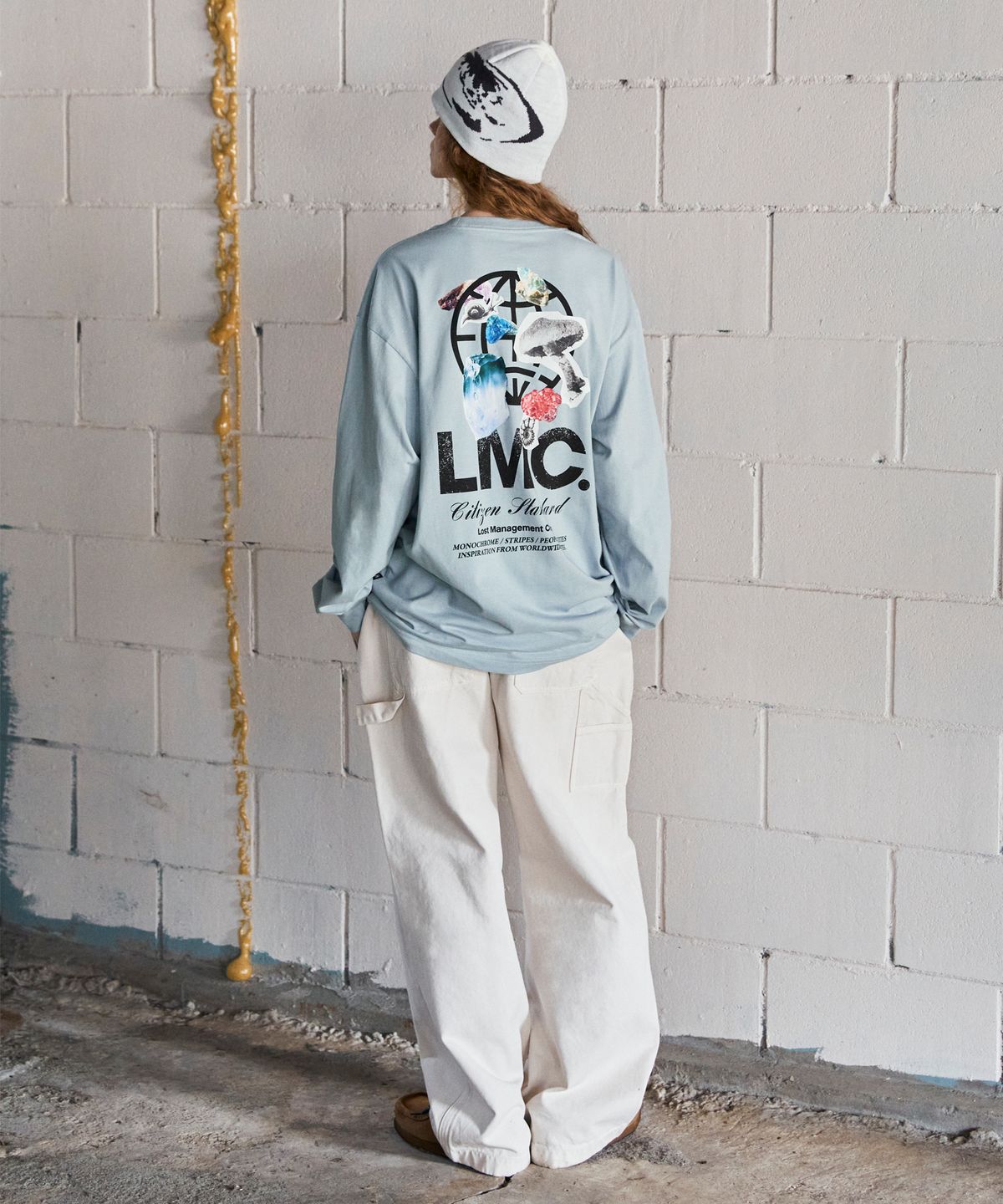 엘엠씨(LMC) STONE GLOBE LONG SLV TEE white