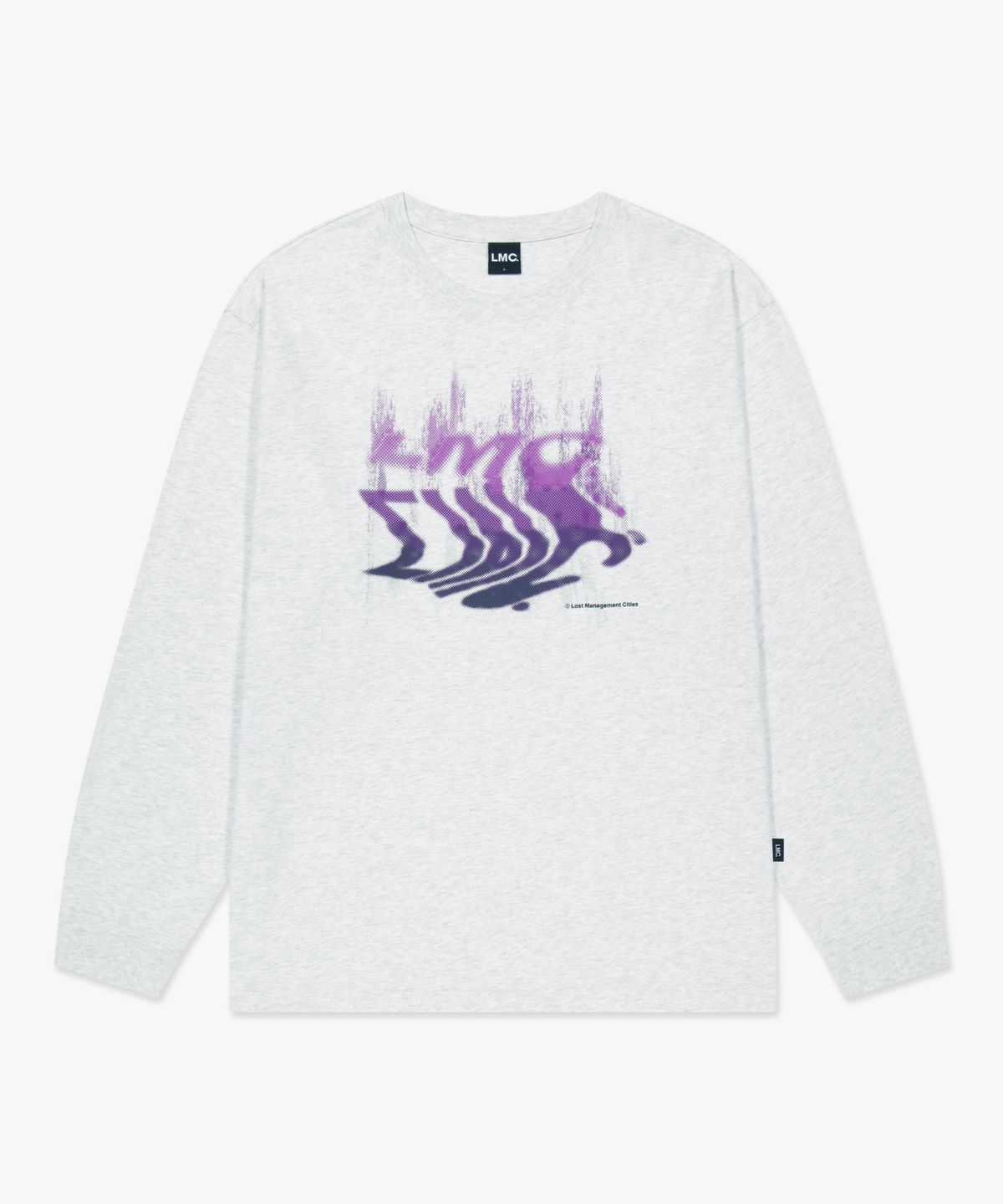 엘엠씨(LMC) GRADIANT WAVE LOGO LONG SLV TEE light heather gray