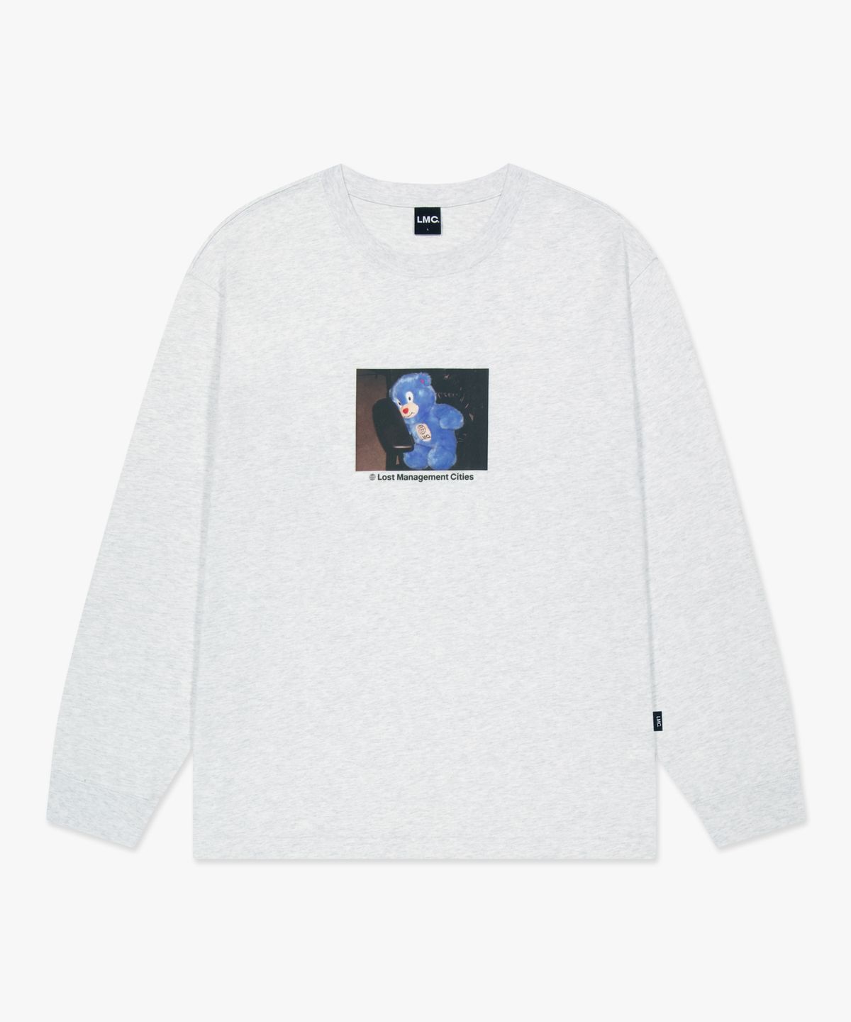 엘엠씨(LMC) PHOTO BEAR LONG SLV TEE light heather gray