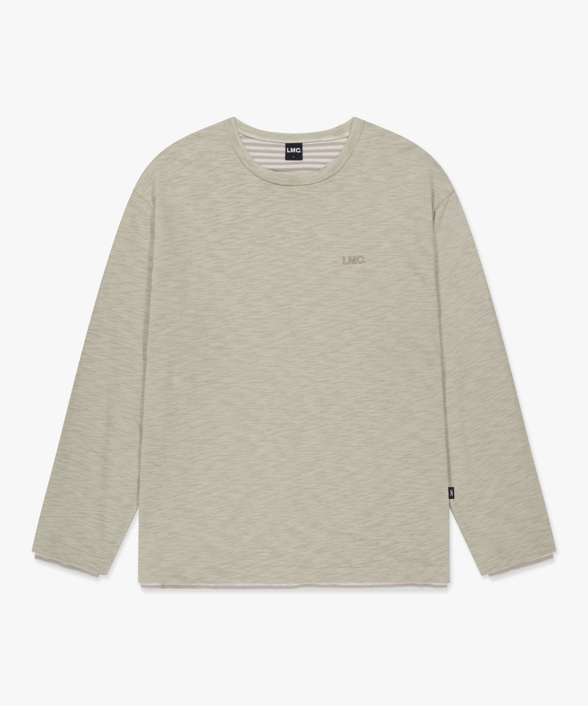 엘엠씨(LMC) REVERSIBLE STRIPE LONG SLV TEE beige