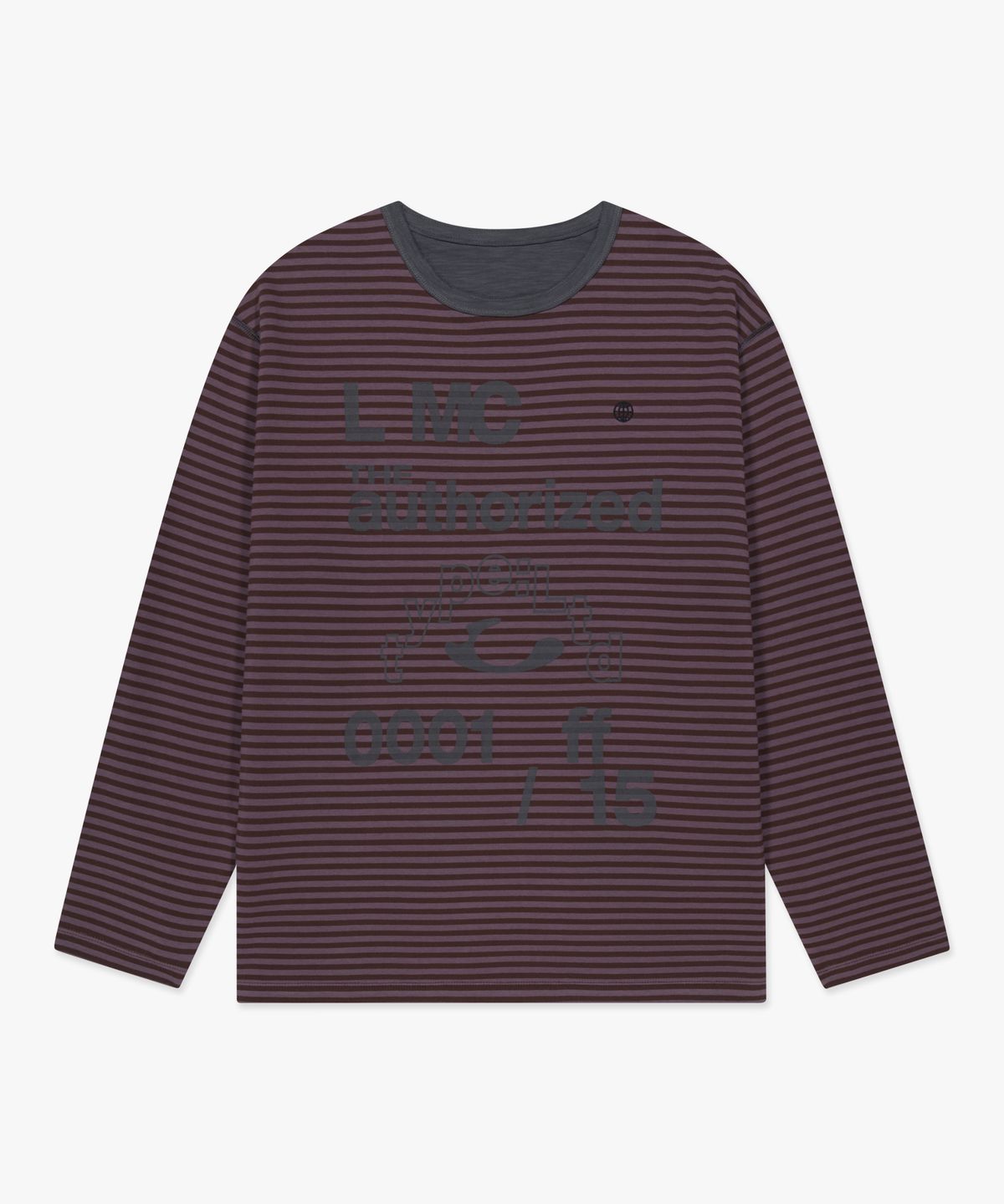 엘엠씨(LMC) REVERSIBLE STRIPE LONG SLV TEE charcoal