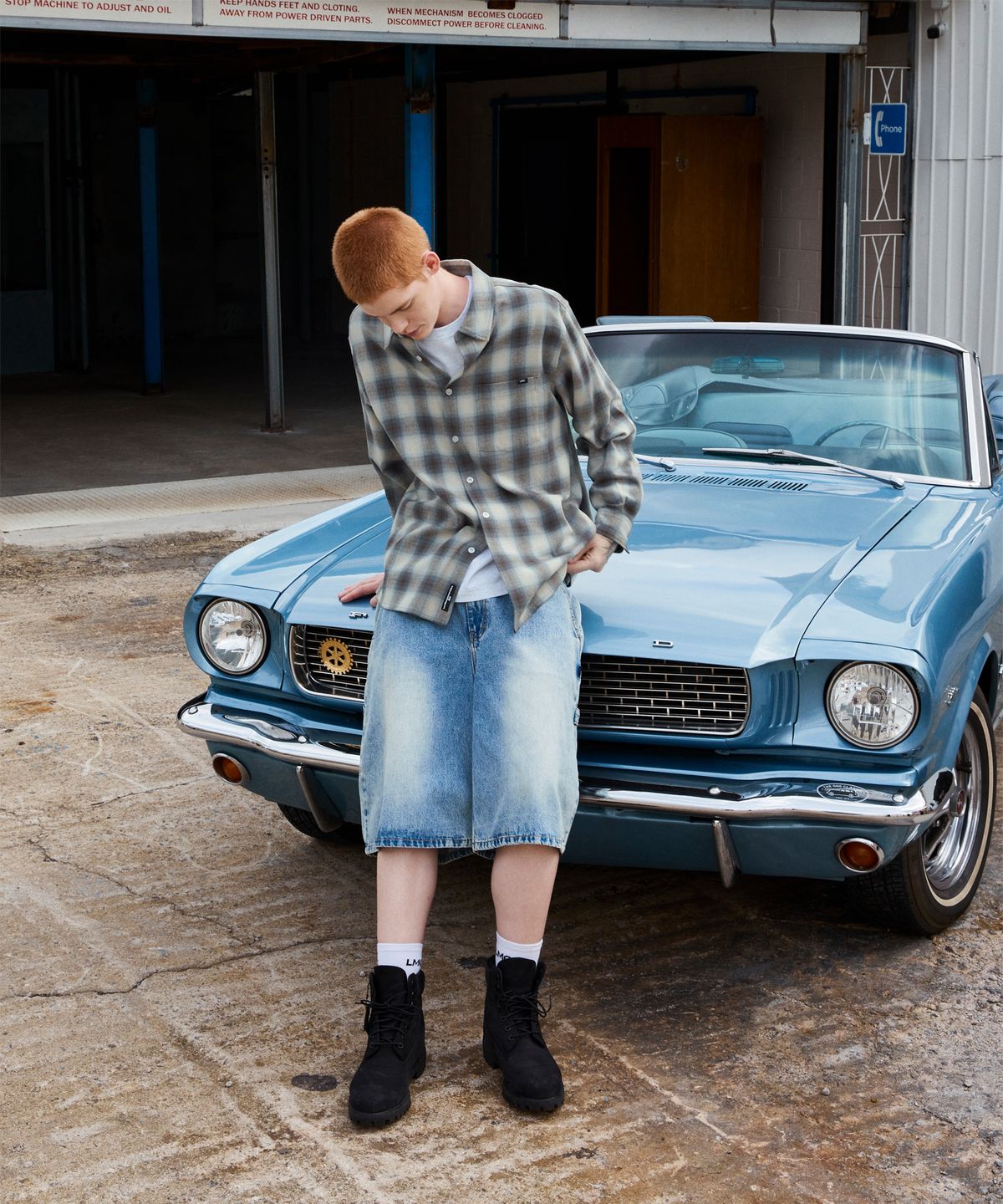 엘엠씨(LMC) LABEL POINT FLANNEL CHECK SHIRT black